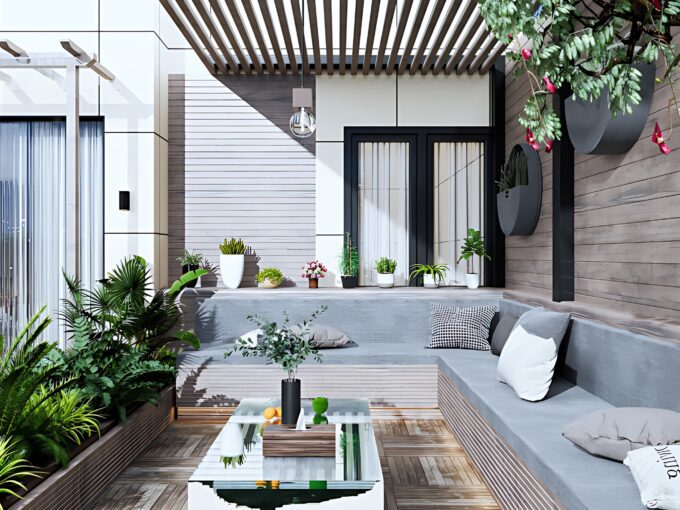 HD picture of a third floor with terrace garden in Greater Kailash 2