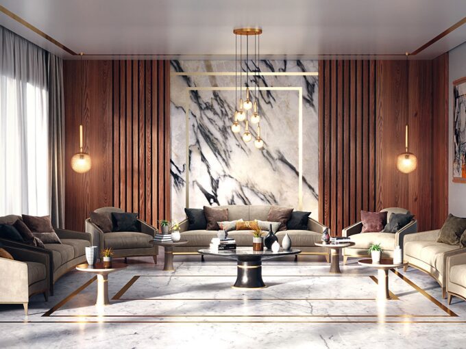 living space of a luxurious builder floor in jor bagh